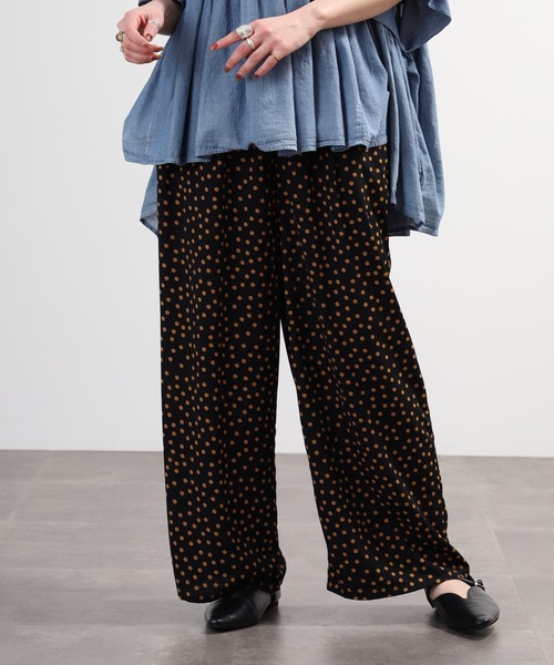 EGLANTINE（エグランティーヌ）の「EGLANTINE ドットプリントパンツ（その他パンツ・レディース・ブラック系2/ブラック系1・40）」の14枚目の写真