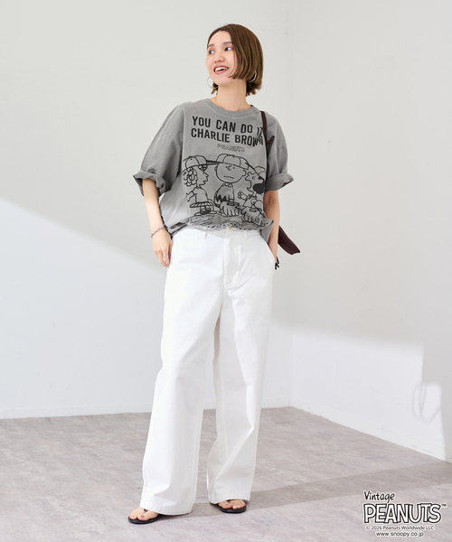 FRAMeWORK（フレームワーク）の「JOHNBULL/ジョンブル PENUTS YOU CAN DO IT T（Tシャツ/カットソー・レディース・スミクロ・FREE）」の2枚目の写真