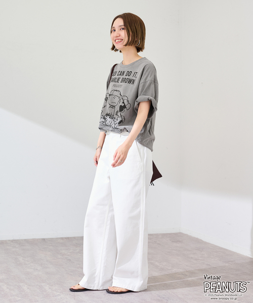 FRAMeWORK（フレームワーク）の「JOHNBULL/ジョンブル PENUTS YOU CAN DO IT T（Tシャツ/カットソー・レディース・スミクロ・FREE）」の3枚目の写真