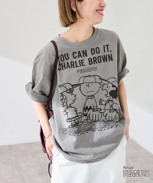 FRAMeWORK（フレームワーク）の「JOHNBULL/ジョンブル PENUTS YOU CAN DO IT T（Tシャツ/カットソー・レディース・スミクロ・FREE）」の5枚目の写真