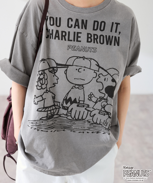 FRAMeWORK（フレームワーク）の「JOHNBULL/ジョンブル PENUTS YOU CAN DO IT T（Tシャツ/カットソー・レディース・スミクロ・FREE）」の8枚目の写真