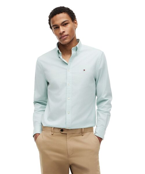 TOMMY HILFIGER(トミーヒルフィガー)の「オックスフォードソリッドロングスリーブシャツ(シャツ/ブラウス・メンズ・グリーン/レッド/マルチ・X-LARGE/SMALL/MEDIUM/LARGE)」の2枚目の写真