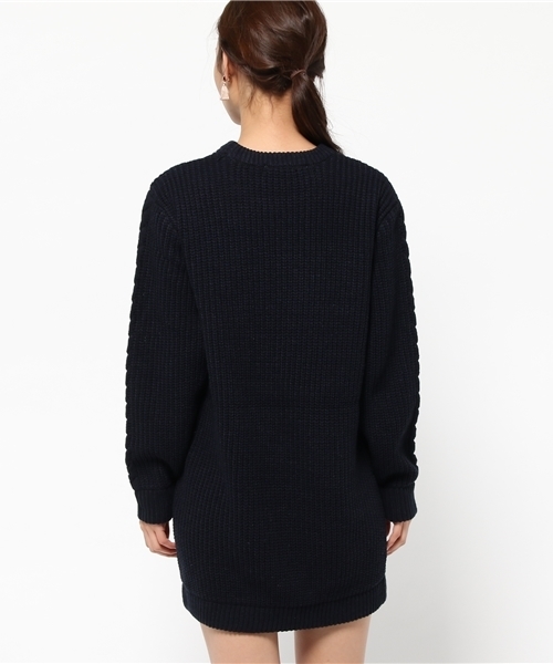 SLY（スライ）の「BLEND CABLE LG OP（ワンピース・レディース・ネイビー/カーキ/オフホワイト/キャメル・2/1）」の5枚目の写真