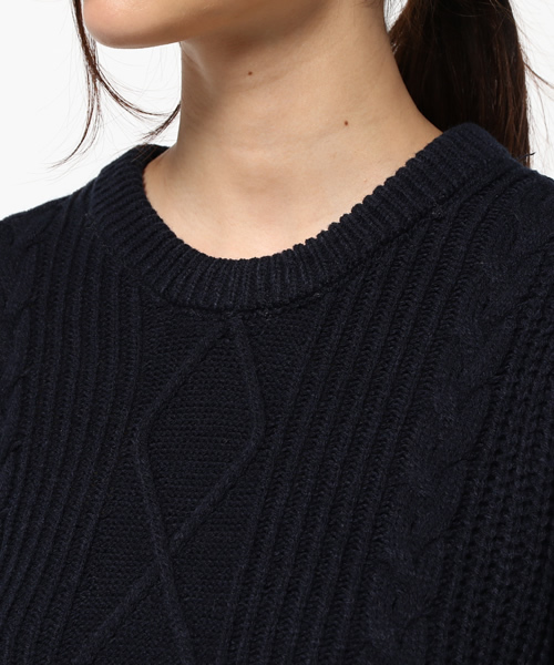 SLY（スライ）の「BLEND CABLE LG OP（ワンピース・レディース・ネイビー/カーキ/オフホワイト/キャメル・2/1）」の11枚目の写真