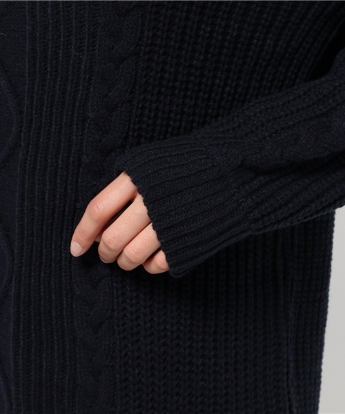 SLY（スライ）の「BLEND CABLE LG OP（ワンピース・レディース・ネイビー/カーキ/オフホワイト/キャメル・2/1）」の10枚目の写真