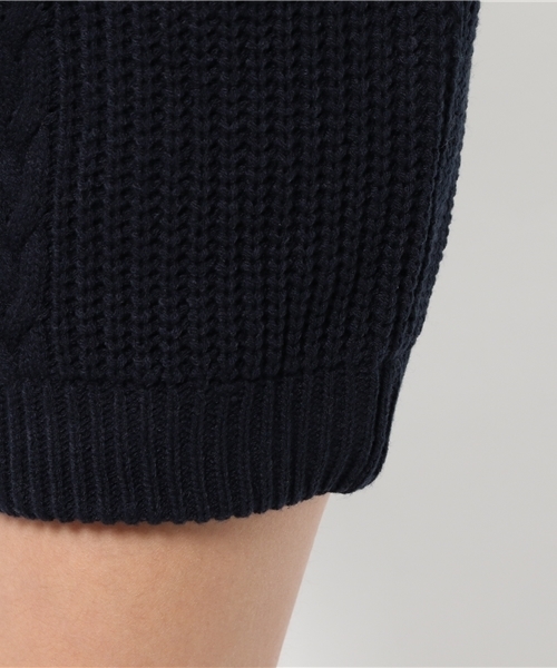 SLY（スライ）の「BLEND CABLE LG OP（ワンピース・レディース・ネイビー/カーキ/オフホワイト/キャメル・2/1）」の9枚目の写真