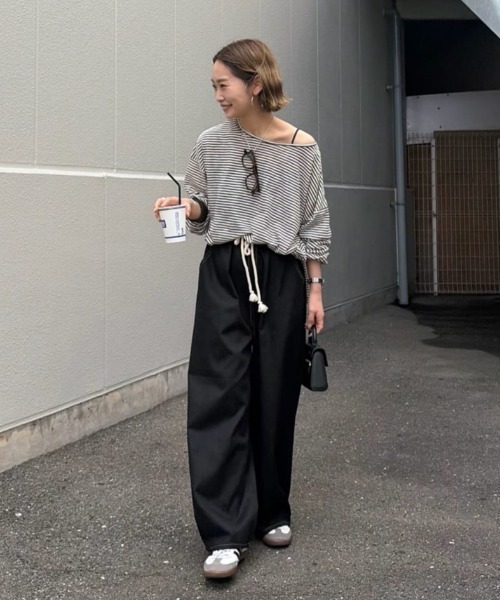 CIAOPANIC TYPY(チャオパニックティピー)の「【UNISEX】【プラスサイズあり】接触冷感配色ステッチカーブパンツ(チノパンツ・メンズ・ベージュ/ブラック/サックスブルー・LARGE/MEDIUM/XX-LARGE)」の4枚目の写真