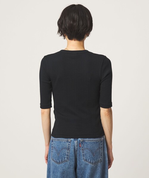 MILLER(ミラー)の「<Robert P. Miller>ヘンリーネック 5分袖 プルオーバー カットソー(Tシャツ/カットソー・レディース・ブラック/レッド/ホワイト/ダークブラウン・FREE)」の22枚目の写真