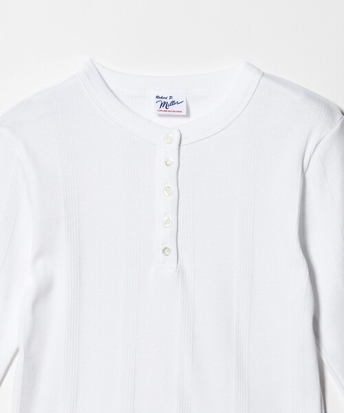 MILLER(ミラー)の「<Robert P. Miller>ヘンリーネック 5分袖 プルオーバー カットソー(Tシャツ/カットソー・レディース・ブラック/レッド/ホワイト/ダークブラウン・FREE)」の14枚目の写真