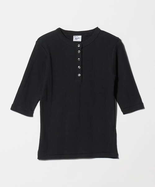 MILLER(ミラー)の「<Robert P. Miller>ヘンリーネック 5分袖 プルオーバー カットソー(Tシャツ/カットソー・レディース・ブラック/レッド/ホワイト/ダークブラウン・FREE)」の12枚目の写真