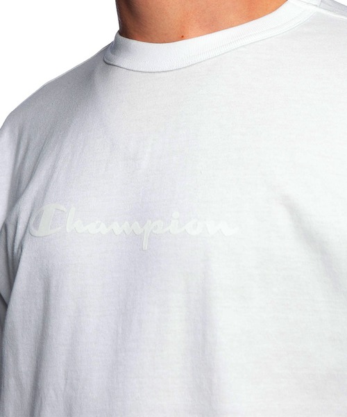 Champion(チャンピオン)の「Champion (チャンピオン) 胸元ロゴプリント Tシャツ 半袖 USAコットン100% ワンポイント刺繍 綿100 ユニセックス C3-D344(Tシャツ/カットソー・メンズ・ブラック/ネイビー/ホワイト・M/L/LL)」の5枚目の写真
