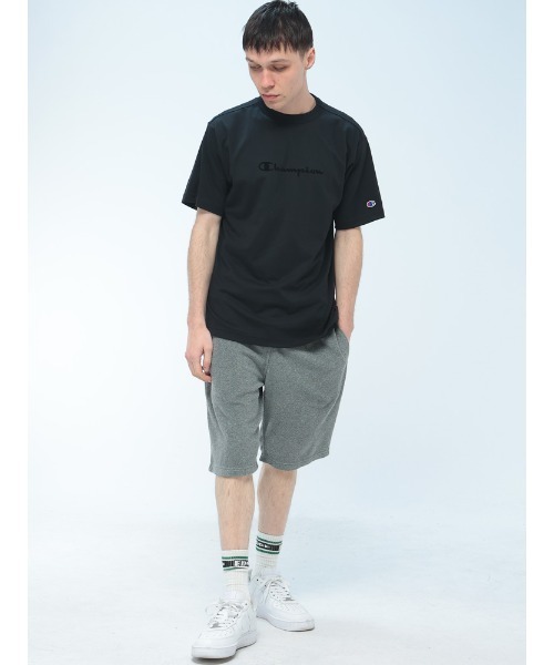Champion(チャンピオン)の「Champion (チャンピオン) 胸元ロゴプリント Tシャツ 半袖 USAコットン100% ワンポイント刺繍 綿100 ユニセックス C3-D344(Tシャツ/カットソー・メンズ・ブラック/ネイビー/ホワイト・M/L/LL)」の7枚目の写真