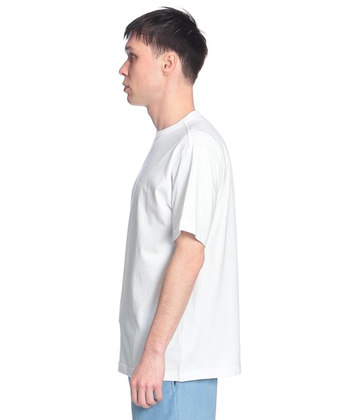 Champion(チャンピオン)の「Champion (チャンピオン) 胸元ロゴプリント Tシャツ 半袖 USAコットン100% ワンポイント刺繍 綿100 ユニセックス C3-D344(Tシャツ/カットソー・メンズ・ブラック/ネイビー/ホワイト・M/L/LL)」の11枚目の写真