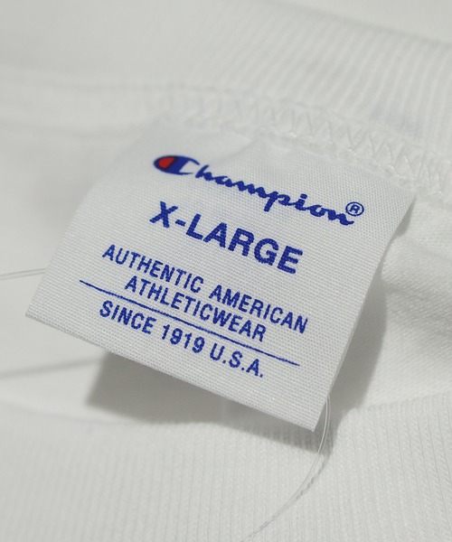 Champion(チャンピオン)の「Champion (チャンピオン) 胸元ロゴプリント Tシャツ 半袖 USAコットン100% ワンポイント刺繍 綿100 ユニセックス C3-D344(Tシャツ/カットソー・メンズ・ブラック/ネイビー/ホワイト・M/L/LL)」の14枚目の写真