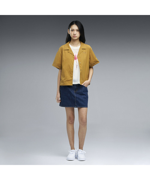 PUMA(プーマ)の「PUMA プーマ ウィメンズ ESS エレベーテッド ウーブン 半袖 シャツ(Tシャツ/カットソー・レディース・ゴールド系その他/ブラック・X-LARGE/LARGE/MEDIUM/SMALL)」の12枚目の写真