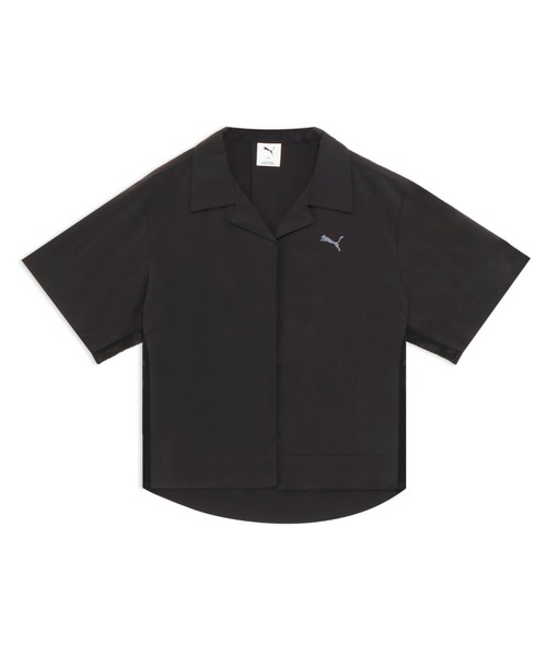 PUMA(プーマ)の「PUMA プーマ ウィメンズ ESS エレベーテッド ウーブン 半袖 シャツ(Tシャツ/カットソー・レディース・ゴールド系その他/ブラック・X-LARGE/LARGE/MEDIUM/SMALL)」の2枚目の写真