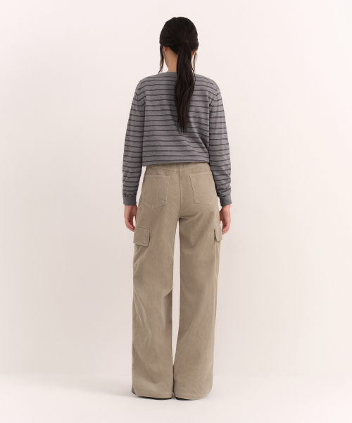 MUSINSA STANDARD WOMAN（ムシンサスタンダードウーマン）の「ウィメンズ 8W コーデュロイワイドカーゴパンツ [ライトベージュ]（その他パンツ・レディース・その他・26/27/28/29/30/24/25）」の3枚目の写真