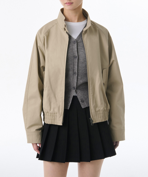 MUSINSA STANDARD WOMAN（ムシンサスタンダードウーマン）の「ウィメンズコットンヘリンボーンジャケット[ベージュ]（ブルゾン・レディース・その他・X-SMALL/SMALL/LARGE）」の2枚目の写真