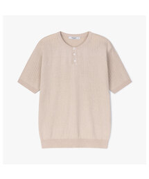 POLYGRAM（ポリグラム）の「リブヘンリーネック半袖ニット - 8カラー（Tシャツ/カットソー）」