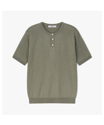 POLYGRAM（ポリグラム）の「リブヘンリーネック半袖ニット - 8カラー（Tシャツ/カットソー）」