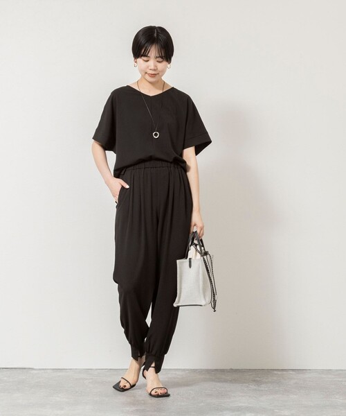 NOLLEY’S(ノーリーズ)の「【WEB&一部店舗限定カラー】《セットアップ対応》ジョーゼットジョガーパンツ(その他パンツ・レディース・チャコールグレー/ブラック/オリーブ・38/36)」の20枚目の写真