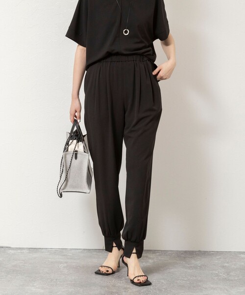 NOLLEY’S(ノーリーズ)の「【WEB&一部店舗限定カラー】《セットアップ対応》ジョーゼットジョガーパンツ(その他パンツ・レディース・チャコールグレー/ブラック/オリーブ・38/36)」の19枚目の写真
