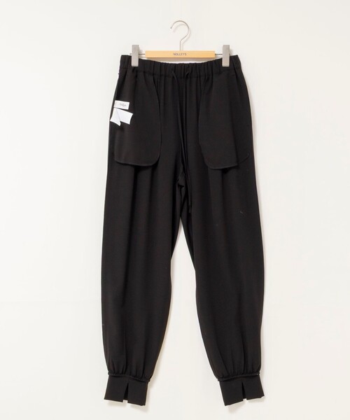 NOLLEY’S(ノーリーズ)の「【WEB&一部店舗限定カラー】《セットアップ対応》ジョーゼットジョガーパンツ(その他パンツ・レディース・チャコールグレー/ブラック/オリーブ・38/36)」の7枚目の写真
