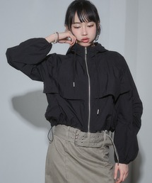 ナイロンシアーフーディブルゾン