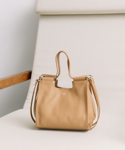 Beau're（ヴュレ）の「BEAURE レザー 2WAY ハンドショルダー Bag（ショルダーバッグ・レディース・ベージュ/アイボリー/ブラック/シルバー・FREE）」の3枚目の写真