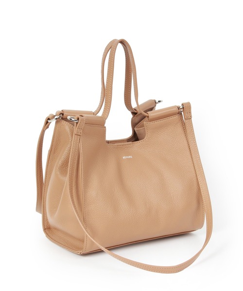 Beau're（ヴュレ）の「BEAURE レザー 2WAY ハンドショルダー Bag（ショルダーバッグ・レディース・ベージュ/アイボリー/ブラック/シルバー・FREE）」の17枚目の写真