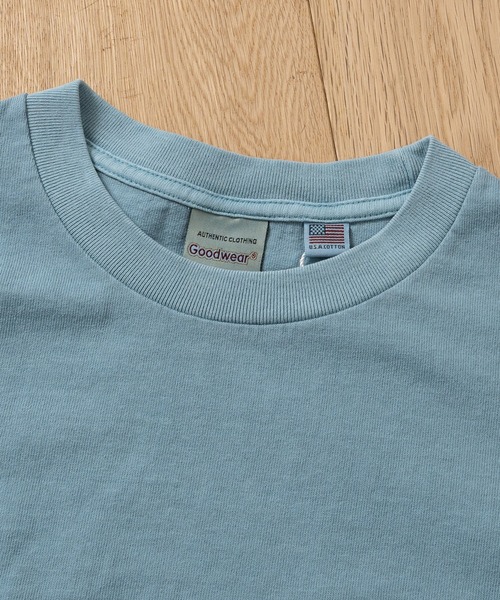 Goodwear(グッドウェア)の「【h】〔Goodwear/グッドウェア〕USAコットン ヘビーウェイト ポケット付き ピグメント半袖Tシャツ/無地T(Tシャツ/カットソー・メンズ・チャコールグレー/ライトブルー/ピンク・X-LARGE/LARGE/MEDIUM)」の4枚目の写真