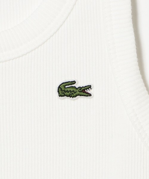 LACOSTE(ラコステ)の「LACOSTE / エッセンシャルリブニットタンクトップ(Tシャツ/カットソー・レディース・ブラック/ホワイト・36)」の5枚目の写真