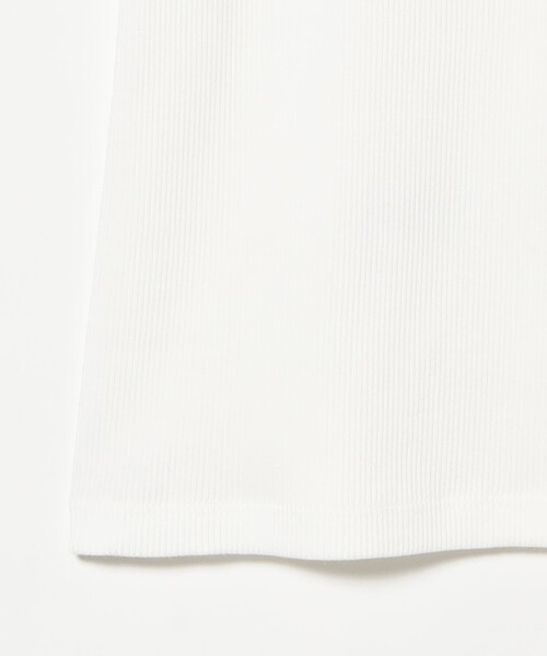 LACOSTE(ラコステ)の「LACOSTE / エッセンシャルリブニットタンクトップ(Tシャツ/カットソー・レディース・ブラック/ホワイト・36)」の6枚目の写真
