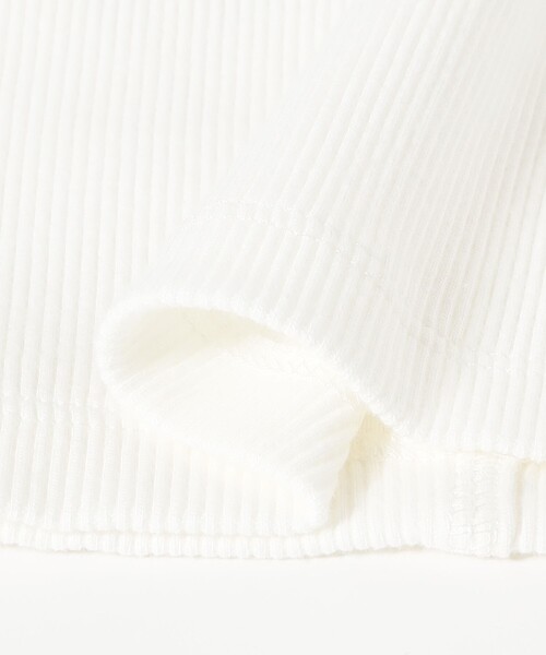 LACOSTE(ラコステ)の「LACOSTE / エッセンシャルリブニットタンクトップ(Tシャツ/カットソー・レディース・ブラック/ホワイト・36)」の9枚目の写真