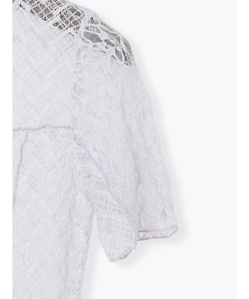 Te chichi(テチチ)の「パッチワークレース5分袖トップス(Tシャツ/カットソー・レディース・ラベンダー/ブラック/オフホワイト・F)」の19枚目の写真