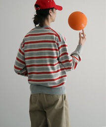 KAIKO（カイコー）の「KAIKO Border v neck sweater（ニット/セーター）」