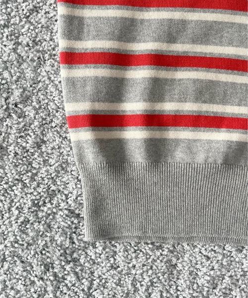 KAIKO(カイコー)の「KAIKO Border v neck sweater(ニット/セーター・メンズ・サックスブルー/グレー系その他2/グレー系その他・3/2/1/4)」の6枚目の写真