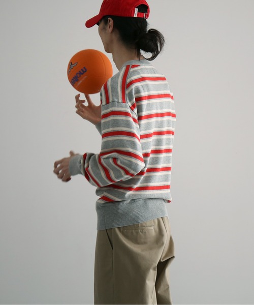 KAIKO(カイコー)の「KAIKO Border v neck sweater(ニット/セーター・メンズ・サックスブルー/グレー系その他2/グレー系その他・3/2/1/4)」の14枚目の写真