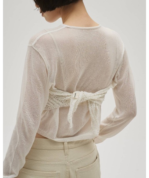 TODAYFUL（トゥデイフル）の「Compact Sheer Knit 12610514（ニット/セーター・レディース・ブラック/グレー/ホワイト・FREE）」の7枚目の写真