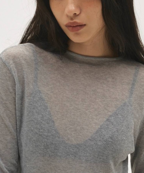 TODAYFUL（トゥデイフル）の「Compact Sheer Knit 12610514（ニット/セーター・レディース・ブラック/グレー/ホワイト・FREE）」の8枚目の写真