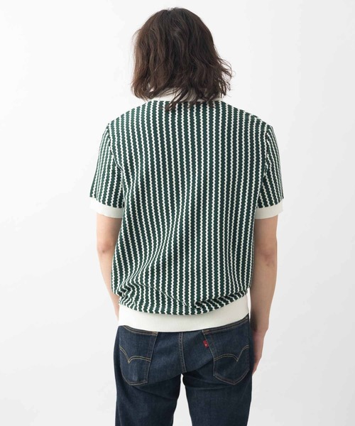 Ben Sherman(ベンシャーマン)の「バーティカルウェーブニットポロ(ポロシャツ・メンズ・グリーン/ブルー・MEDIUM/X-LARGE/LARGE/SMALL)」の6枚目の写真