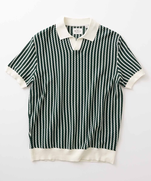Ben Sherman(ベンシャーマン)の「バーティカルウェーブニットポロ(ポロシャツ・メンズ・グリーン/ブルー・MEDIUM/X-LARGE/LARGE/SMALL)」の7枚目の写真