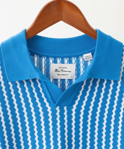 Ben Sherman(ベンシャーマン)の「バーティカルウェーブニットポロ(ポロシャツ・メンズ・グリーン/ブルー・MEDIUM/X-LARGE/LARGE/SMALL)」の13枚目の写真