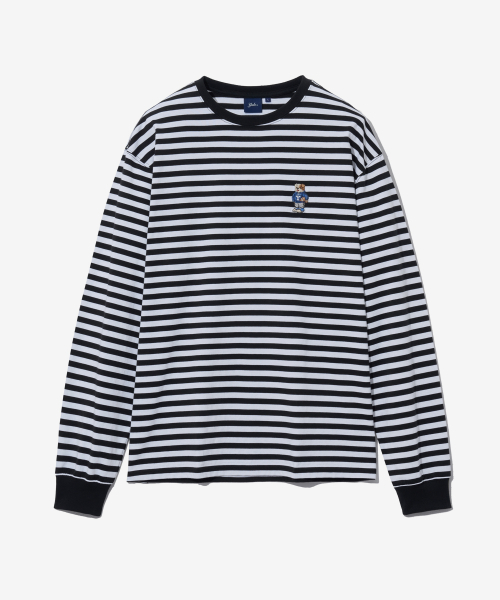 YALE(イェール)の「エンブロイダリーダンロングスリーブ_ストライプブラック(Tシャツ/カットソー・レディース・その他・X-LARGE/LARGE/MEDIUM)」の1枚目の写真