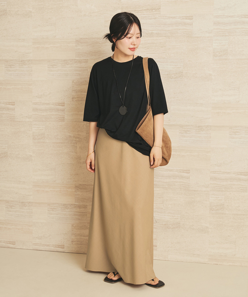 plage(プラージュ)の「toropical jersey Tシャツ(Tシャツ/カットソー・レディース・ブラック/アイボリー・FREE)」の22枚目の写真