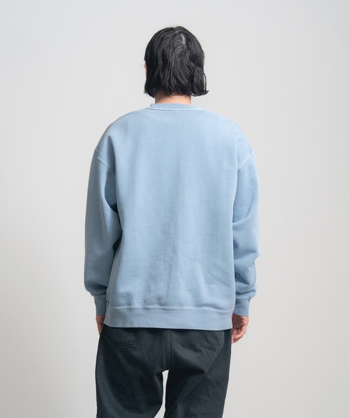 Knuu(ヌウ)の「Heavy Pigment Dye Sweatshirt(Tシャツ/カットソー・メンズ・ライトブルー/セージグリーン/ブラック/ブラウン・XX-LARGE/X-LARGE/SMALL/X-SMALL/MEDIUM/LARGE)」の12枚目の写真