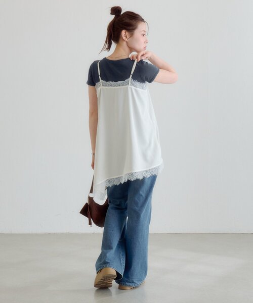 Kastane（カスタネ）の「レースサテンキャミ（キャミソール）」 - WEAR