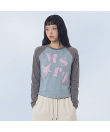 Typo Raglan Long Sleeve_Sky Blue