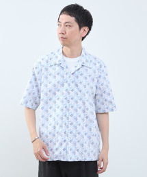MEN'S MELROSE | ボタニカルプリント半袖オープンカラーシャツ(シャツ/ブラウス)