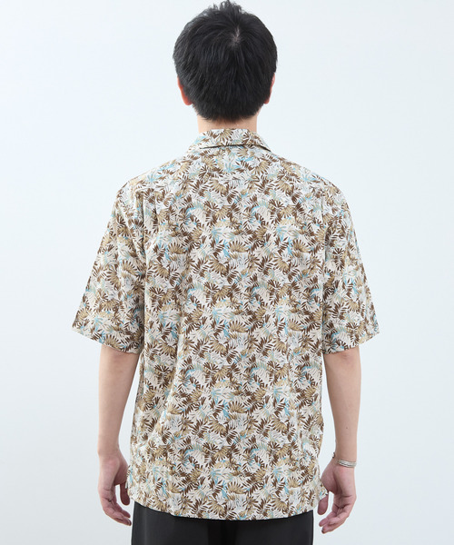 MEN'S MELROSE（メンズメルローズ）の「ボタニカルプリント半袖オープンカラーシャツ（シャツ/ブラウス・メンズ・ホワイト/ベージュ・3/4）」の15枚目の写真